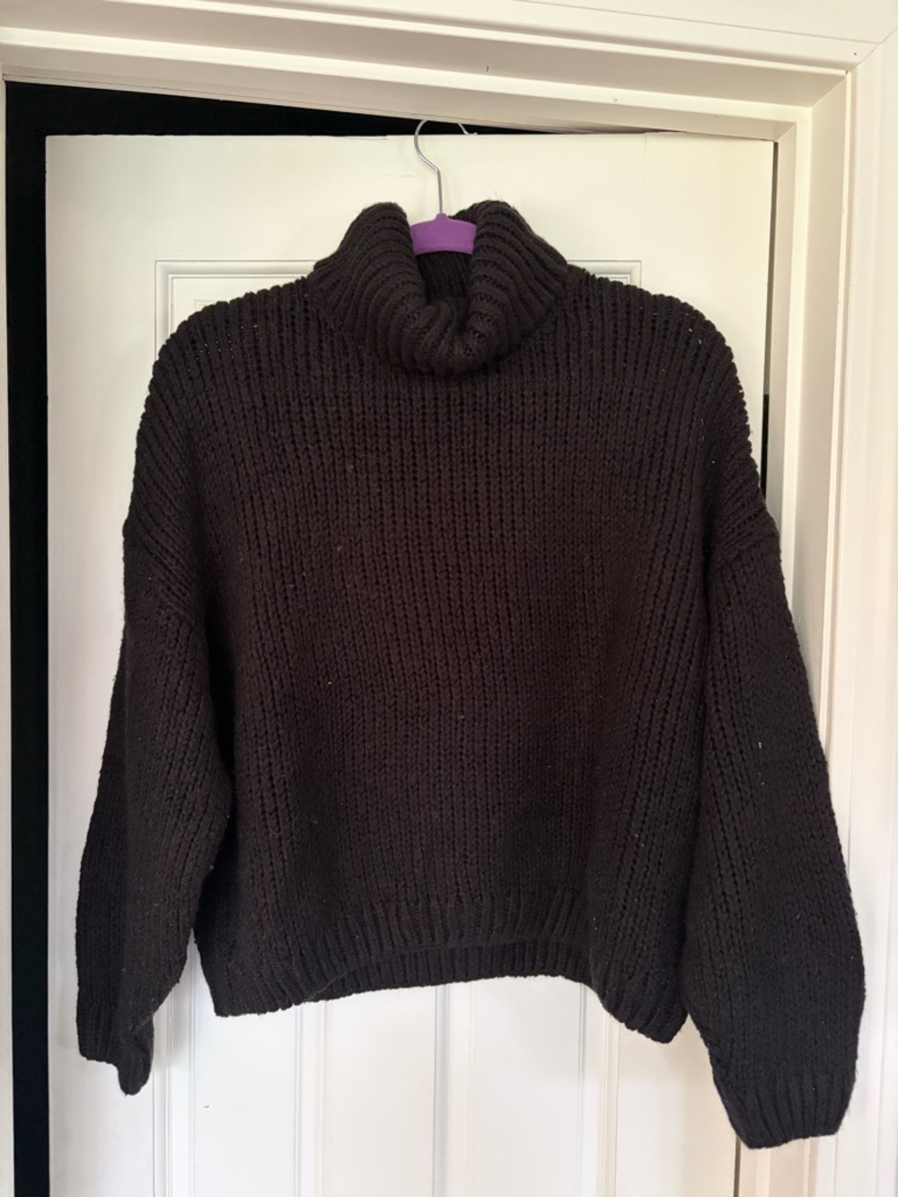 H&M Black Chunky Turtleneck Sweater